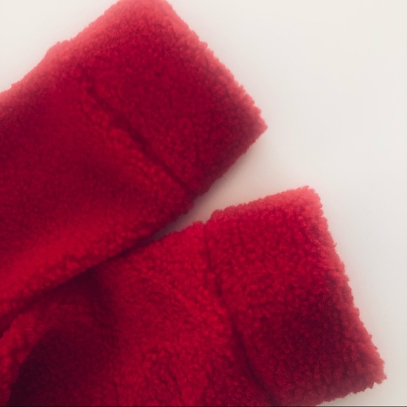 Charlie Holiday Somerset Oversized Faux Fur Teddy Jacket, RED S NWT - Picture 8 of 11